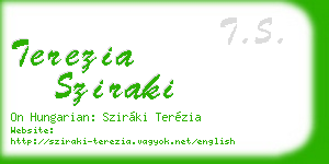 terezia sziraki business card