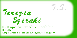 terezia sziraki business card
